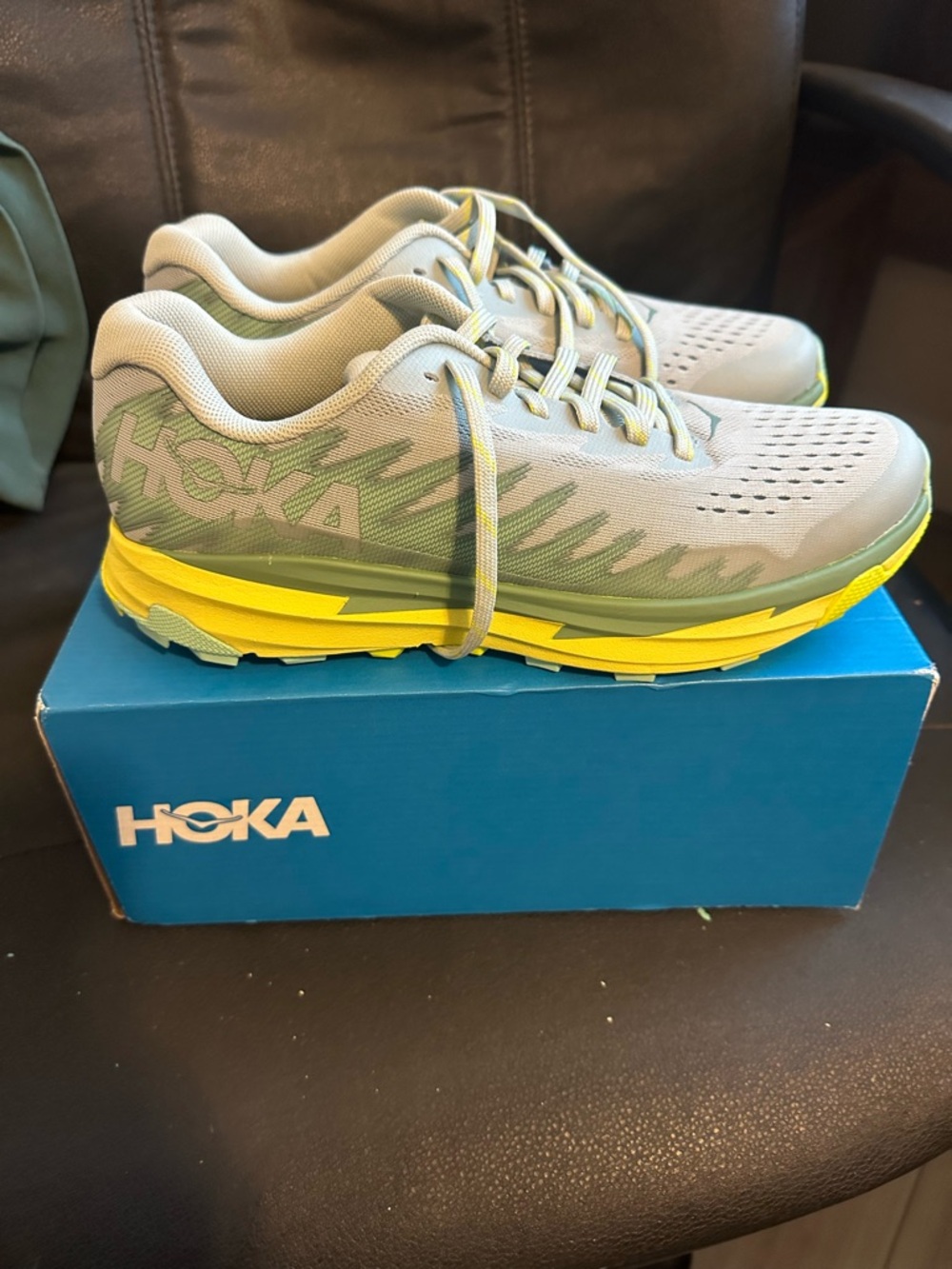 HOKA Women’s Torrent 3 Mercury evening Primerose Grey and  Yellow Running Shoes